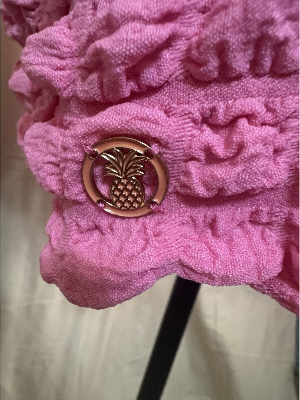 NWT Simply Southern Medium Hot Pink Textured Smocked Ruffle Tunic Top - Picture 3 of 7